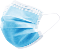 外科口罩-構造通常分成三層：外層防波濺、中層具過濾作用，內層可吸濕氣，並對於6&mu;m以上微粒有些阻隔效果